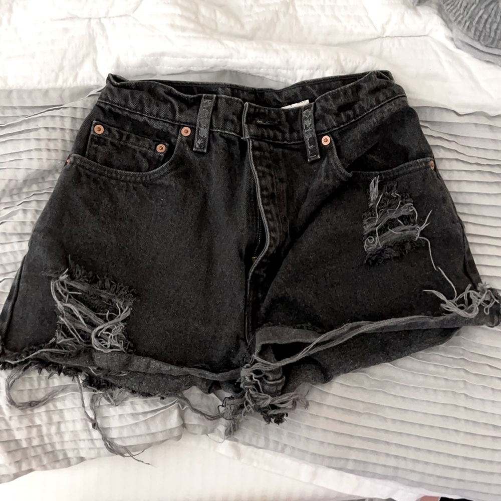 Distressed Levi Denim high waisted Shorts
